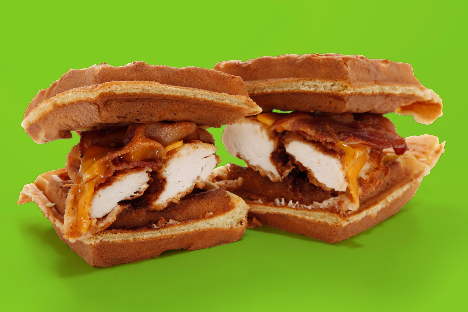 Chicken waffle sandwich